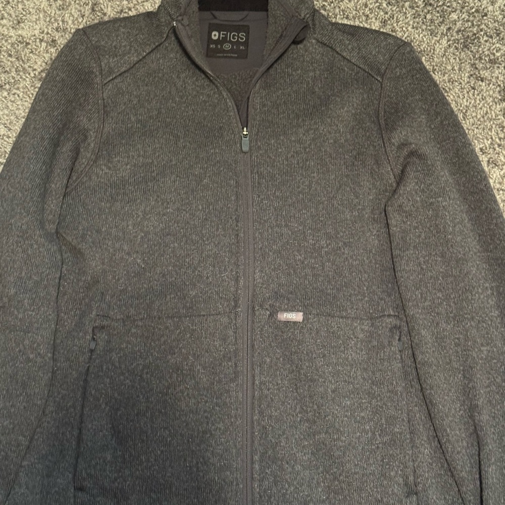 Figs On Shift Sweater Knit Full-Zip Jacket